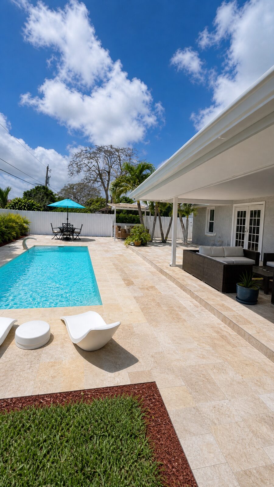 Travertine Patio Retreat